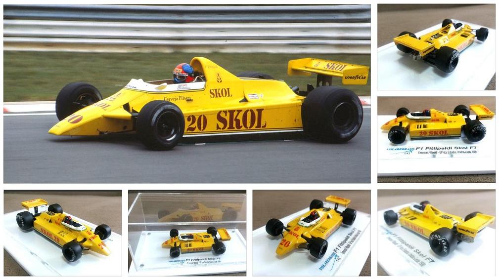 MINIATURA F1 FITTIPALDI SKOL F7 1980 GP USA - EMERSON / KEKE
